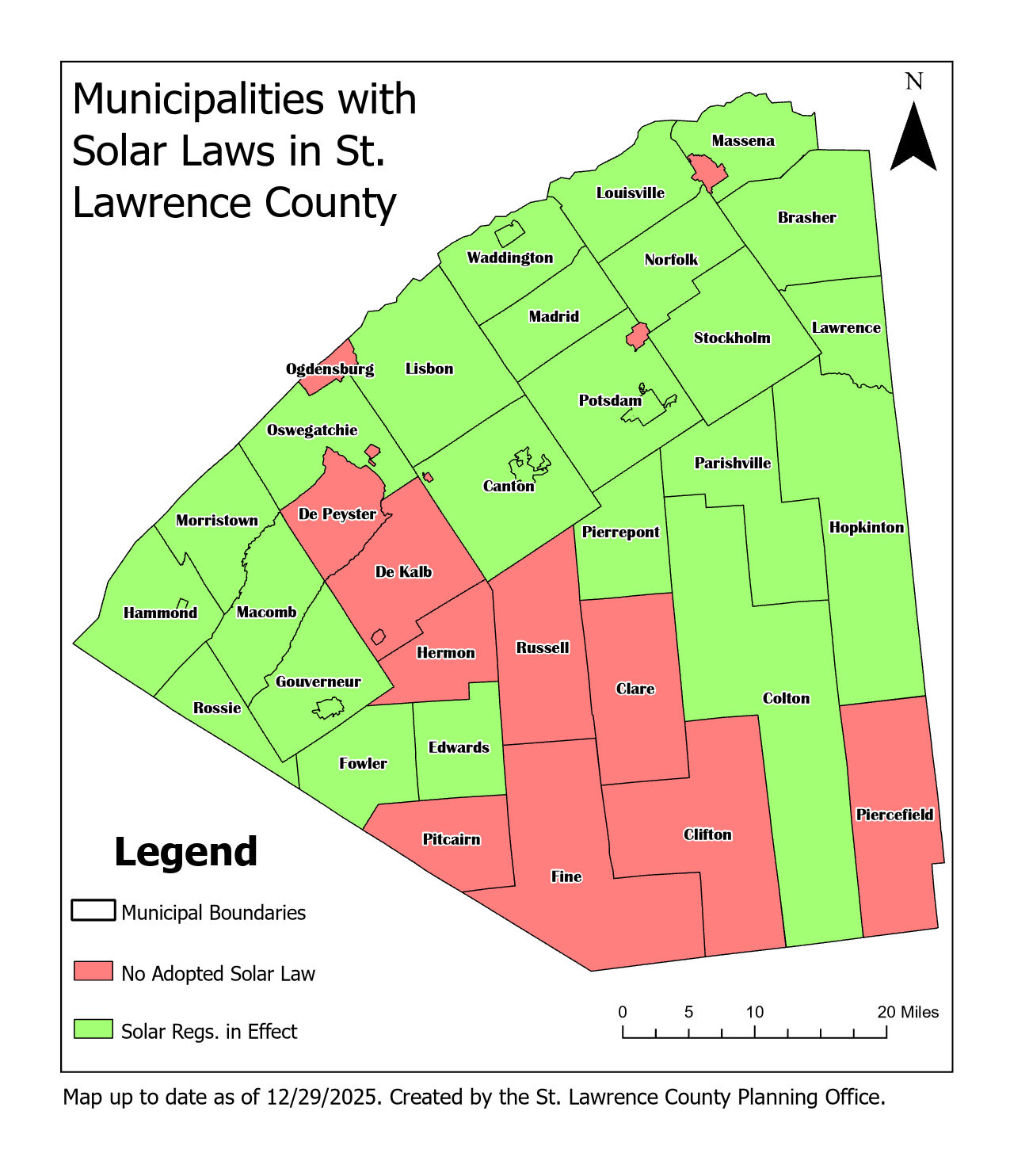 Municipalities in SLC with solar laws