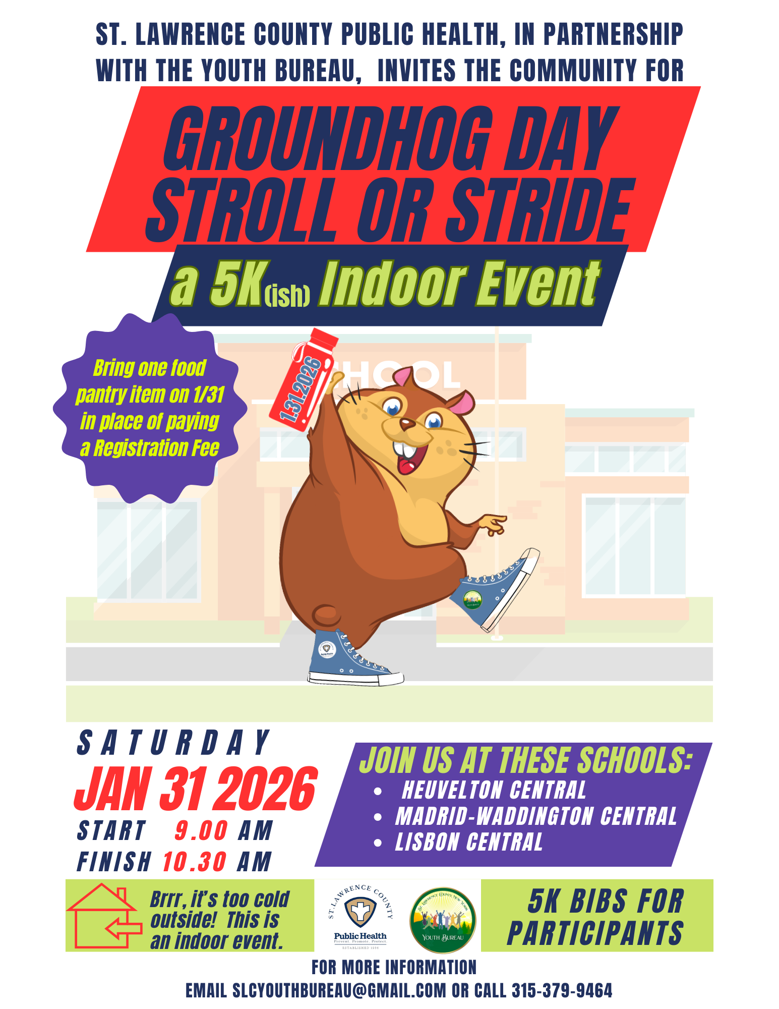 2026 Stroll or Stride Event Flyer