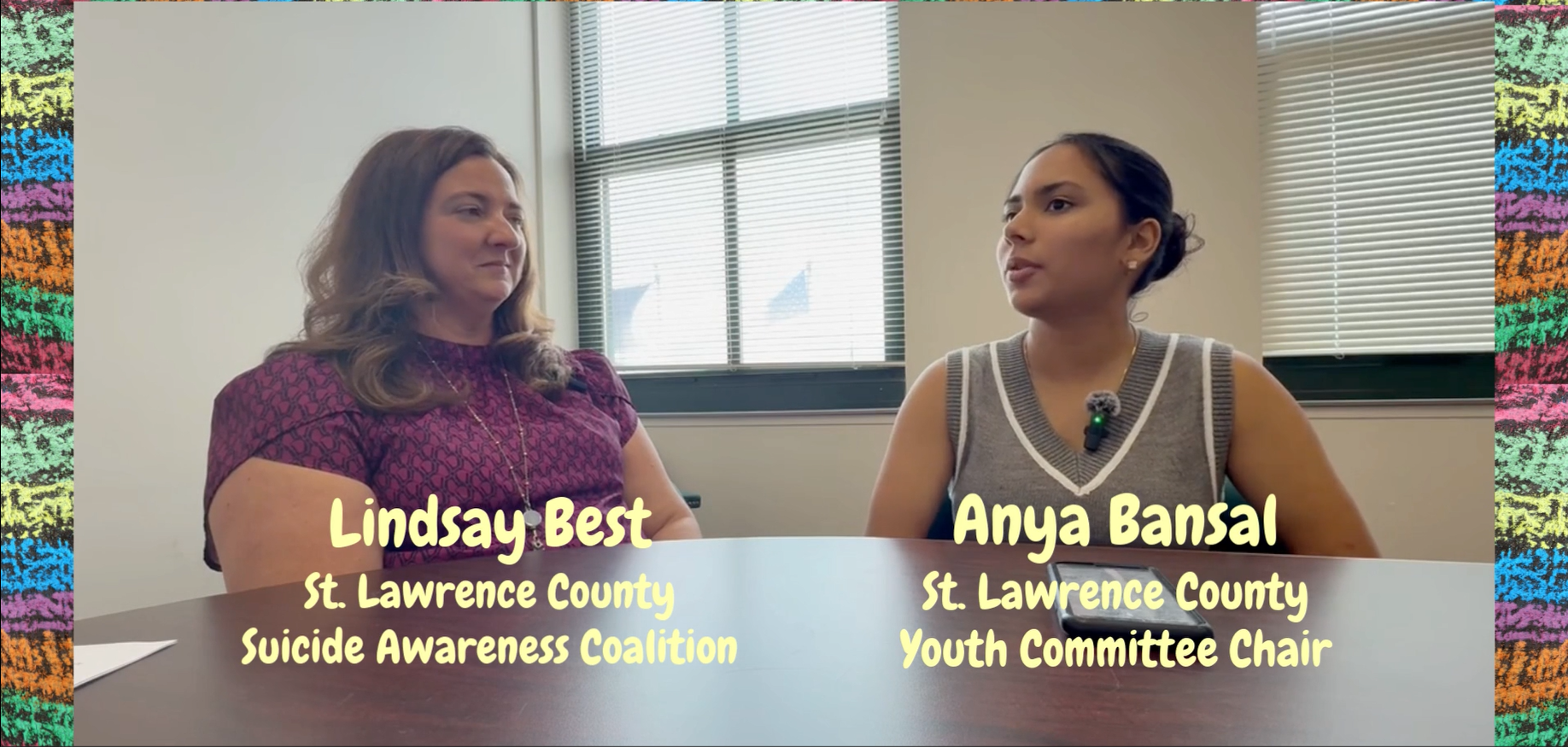 Youth Committee Chair, Anya Bansal and Community Services Director, Lindsay Best - Chalk the Walk PSA Thumbnail