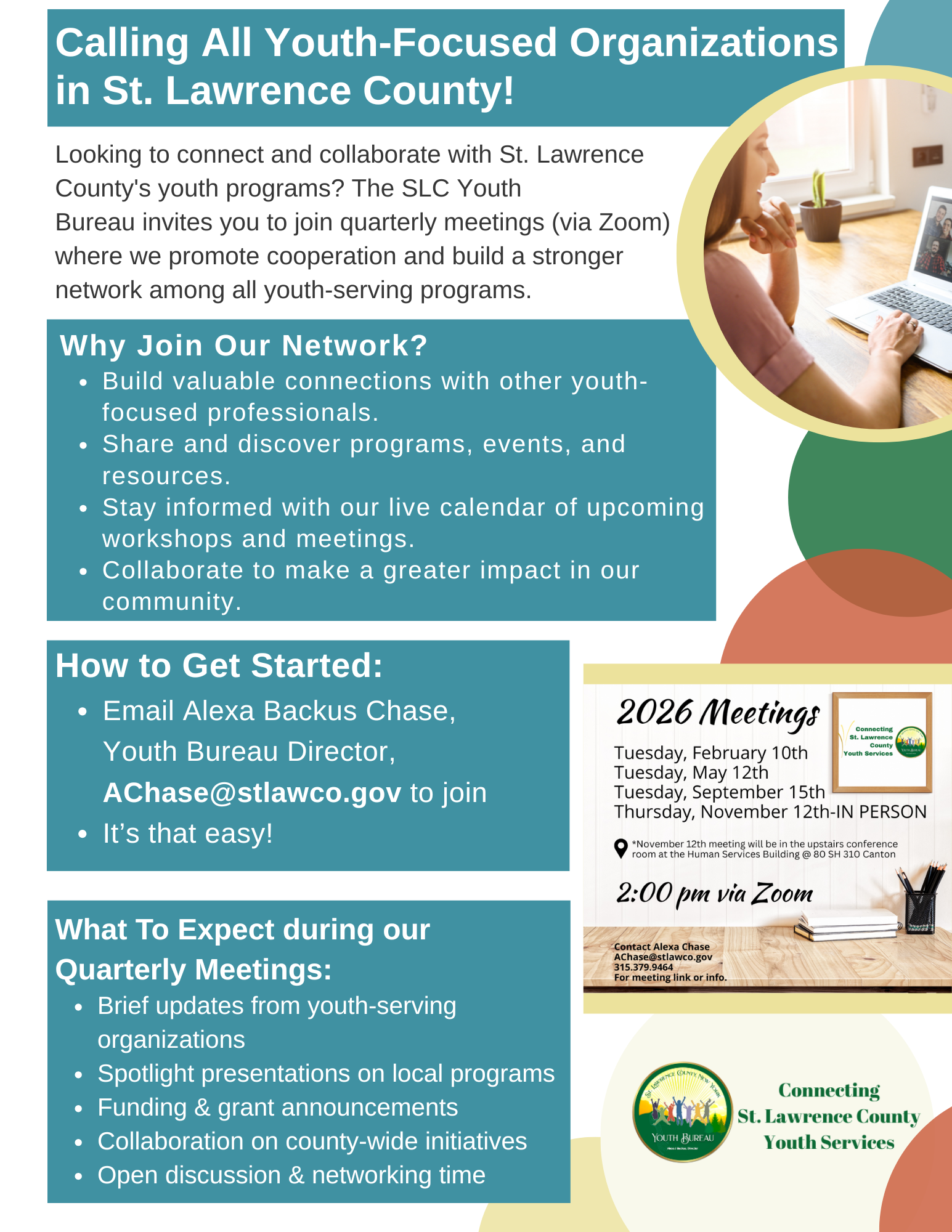 2026 Connecting Youth Services Flyer