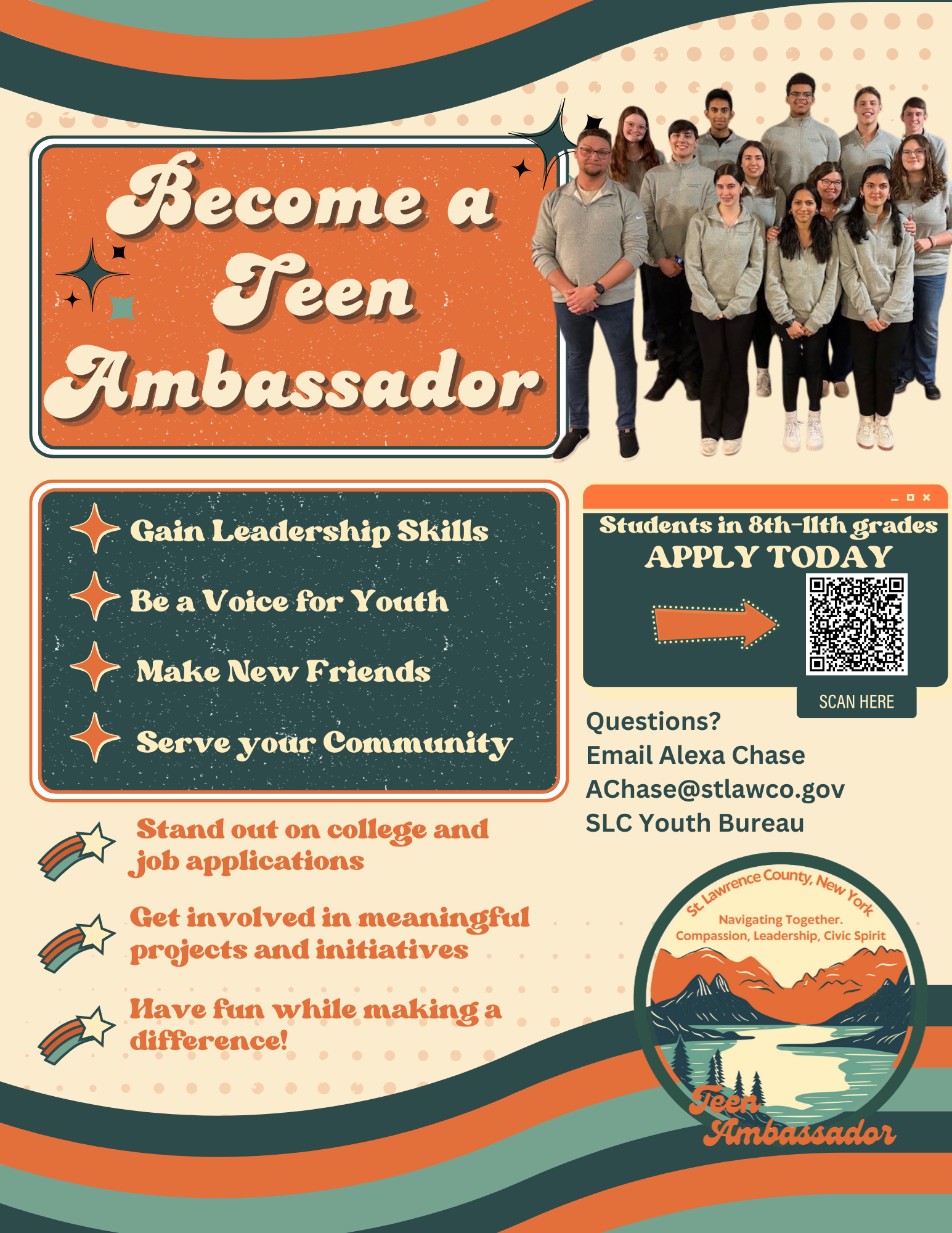 2025 Teen Ambassador Recruitment Flyer - Retro