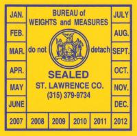Weights Measures Yellow Seal